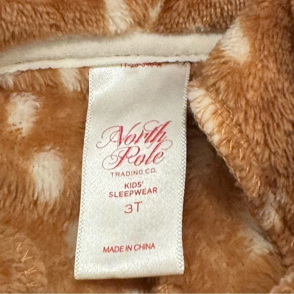North Pole Trading Co. Kids Unisex Reindeer Plush Pajama 3T